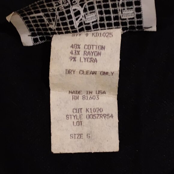 Black Mini Dress with Pearl & Gold Buttons - Picture 7 of 7